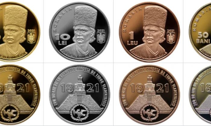 BNR lansează, pentru colecţionare, monede dedicate Revoluţiei din 1821, condusă de Tudor Vladimirescu png