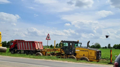 Au început lucrările pe Drumul Național 7 Bâldana - Titu. FOTO C. Ștefan / Facebook