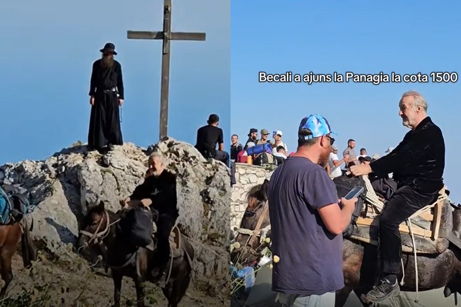 Gigi Becali, viral pe TikTok călare pe măgar! A plătit 1.000 de euro ca să ajungă primul la Muntele Athos