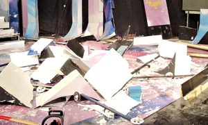 Crbl, Maria Cârneci şi  Cătălin Moroşanu  au pus umărul la  distrugerea platoului  emisiunii „Plasa de stele”,  unde au fost păcăliţi jpeg