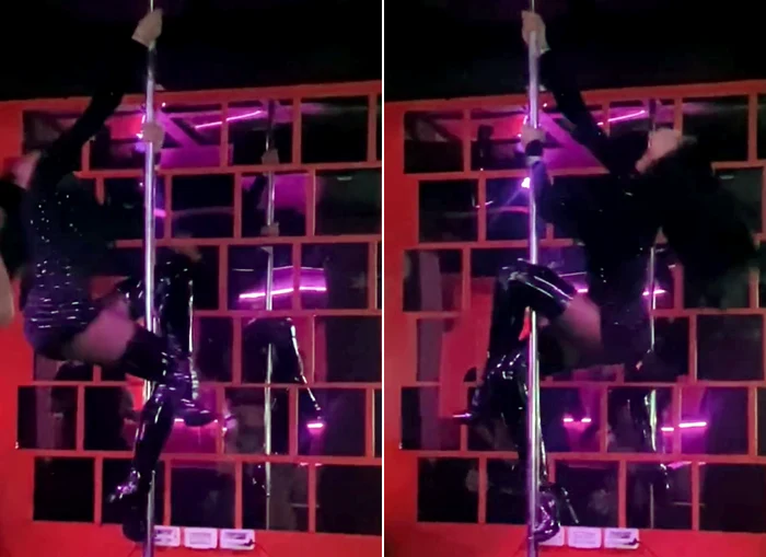 Bianca Drăgușanu le-a oferit prietenilor un dans provocator la bară