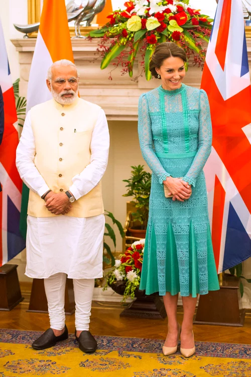 Kate Middleton, la un dineu cu prim-ministrul indian Narenda Modi
