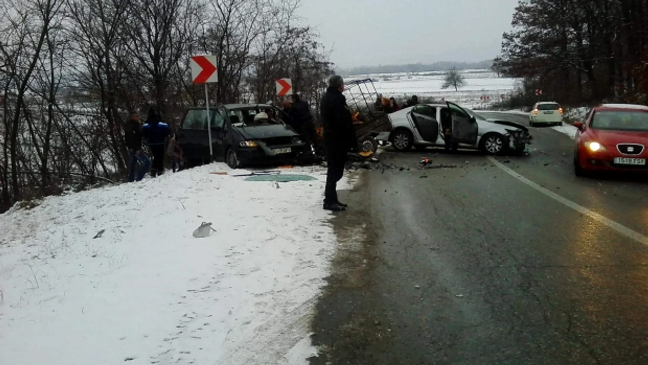 Imagine de la locul accidentului în care a fost implicat Neluț Trandafir