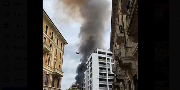 Incendiu lângă Domul din Milano  Foto  Captură video X jfif