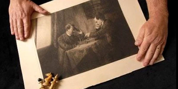 Gravura în care Hitler şi Lenin joacă şah, scoasă la licitaţie (The Telegraph)