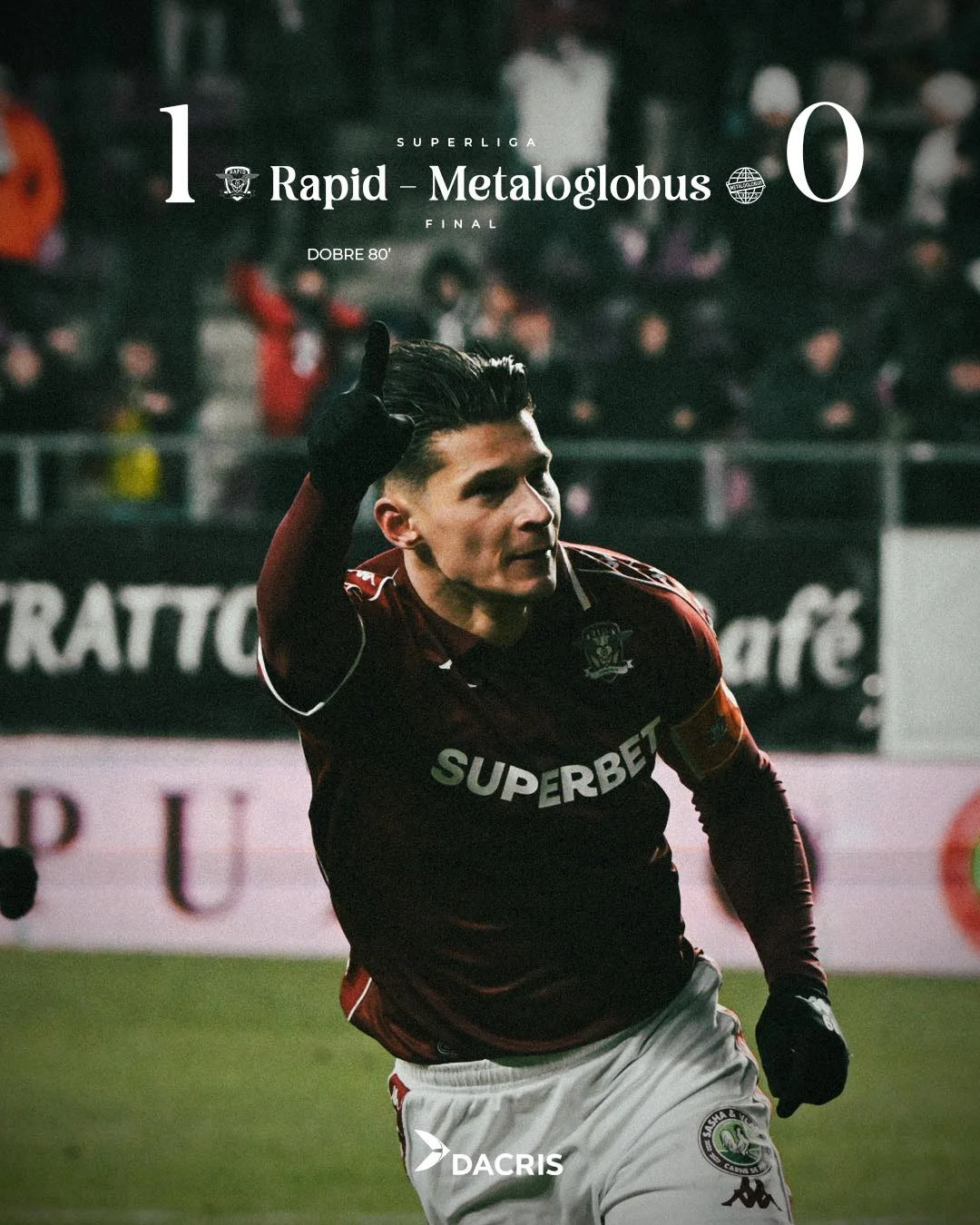 Rapid, chin cu ultima clasată, la minus 10 grade Celsius. Giuleștenii sunt din nou lideri în Superliga