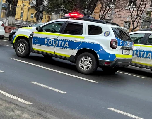 La fața locului au fost mai multe echipaje de poliție FOTO Claudia Untaru 