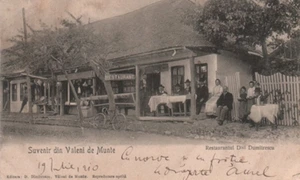 Restaurant din Vălenii de Munte. Carte poștală de la începutul secolului XX (© iMAGO Romaniae)