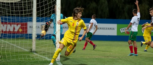 Alexandru Stoian are un gol înscris pentru naționala U16 a României. Foto FRF