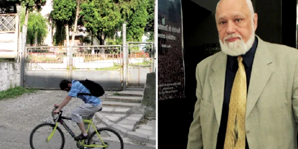 Pe o parte din terenul revendicat de Voiculescu este construită o şcoală
