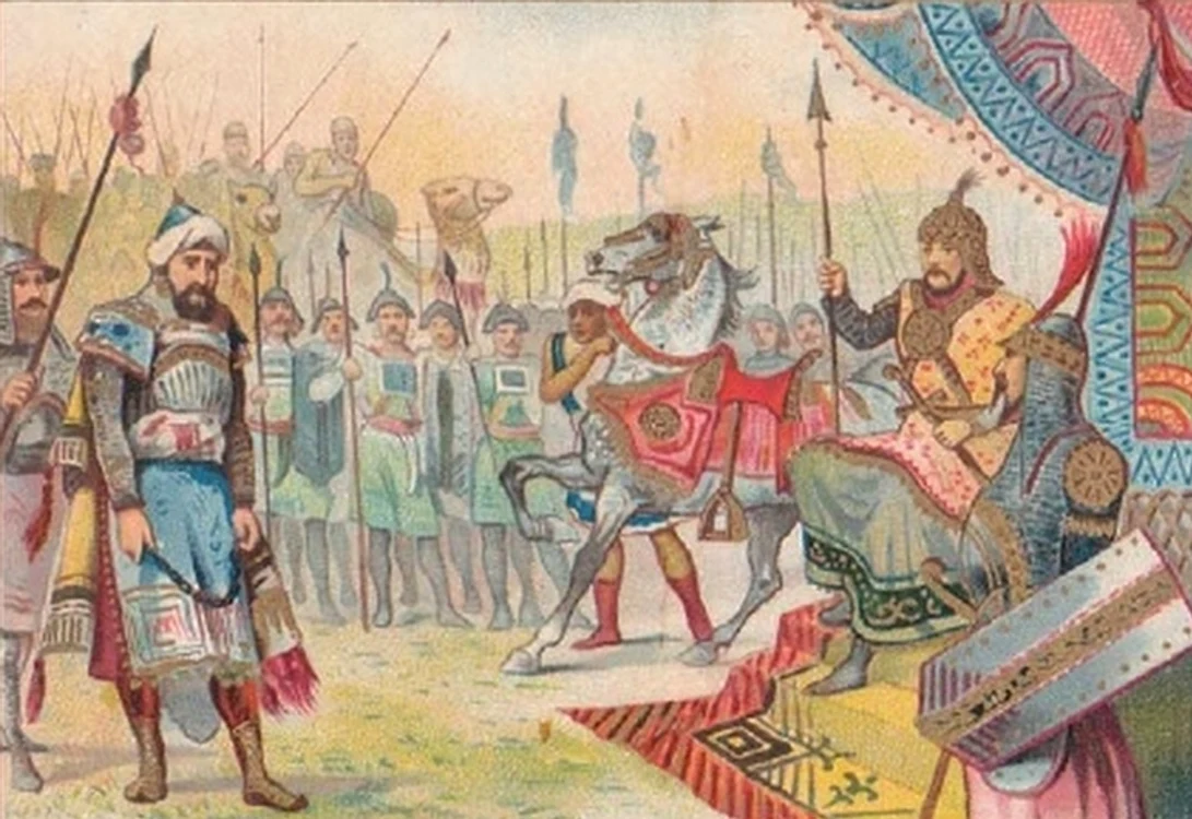Baiazid capturat de Timur Lenk jpg jpeg