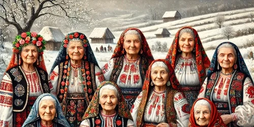 Alegerea Babelor obicei străvechi românesc ce semnifică trecerea de la iarnă la primăvară Foto ilustrativă AI DMS 