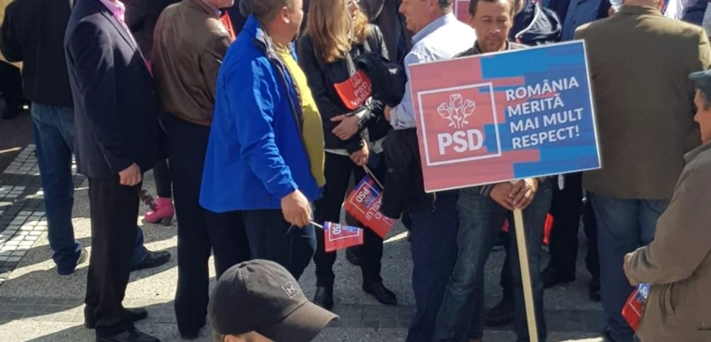 Imagine de la mitingul PSD desfăşurat la Iaşi FOTO Adevărul