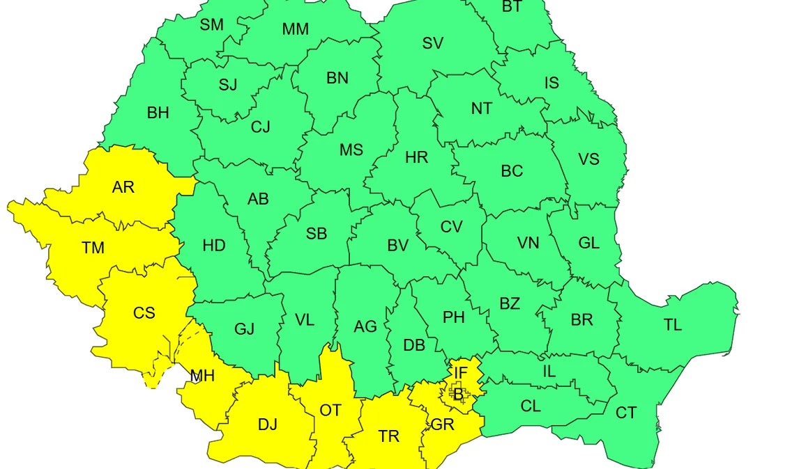 Prognoza meteorologilor/sursă foto: ANM