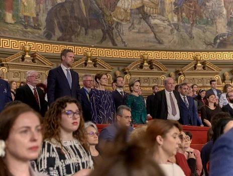 Prințul Leka al Albaniei, Principesa Elena și Principesa Sofia la Concertul Regal de la Ateneu de Ziua Regalității. FOTO: Dan Rădulescu