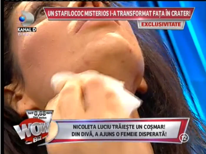 Nicoleta s-a demachiat în direct