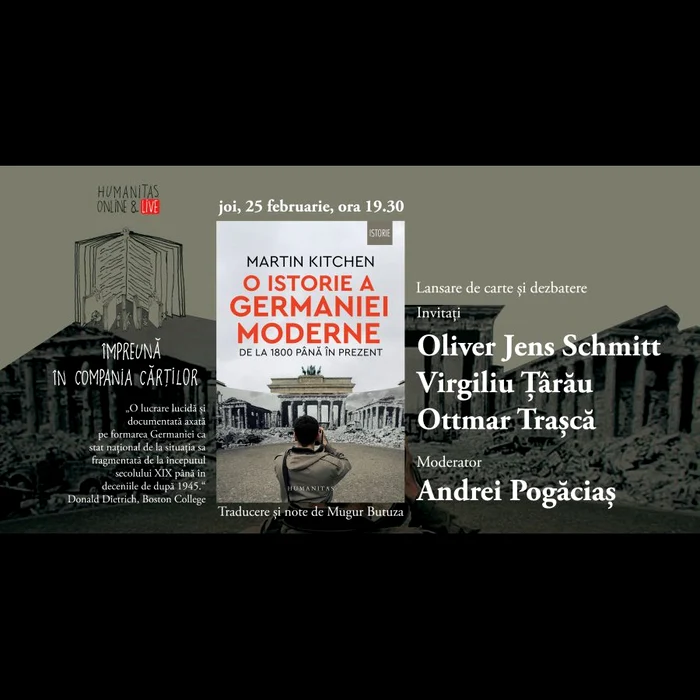Dezbatere Humanitas: „O istorie a Germaniei moderne” de Martin Kitchen jpeg