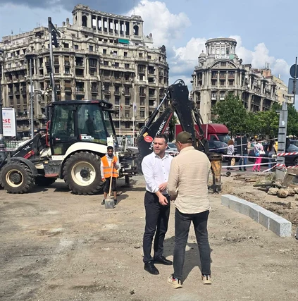 Ciucu a anunțat demararea lucrărilor de reabilitare a zonei Piața Națiunile Unite. FOTO: Facebook