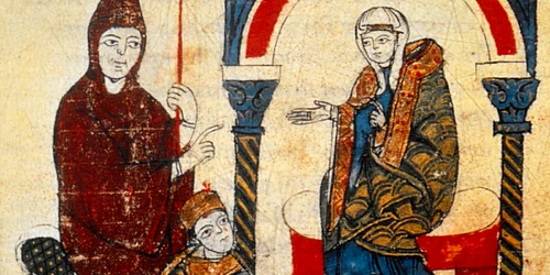 Mathilde und Hugo von Cluny als Fürsprecher Heinrichs IV  (cropped) jpg