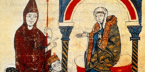 Mathilde und Hugo von Cluny als Fürsprecher Heinrichs IV  (cropped) jpg