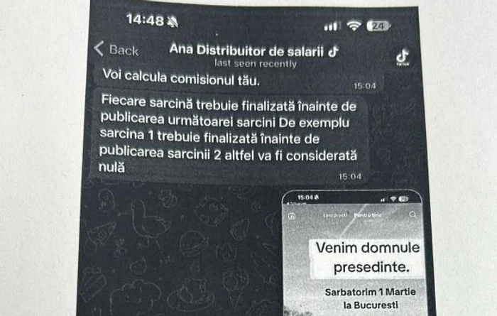 Mesajele primite de bărbat FOTO: Antena 3