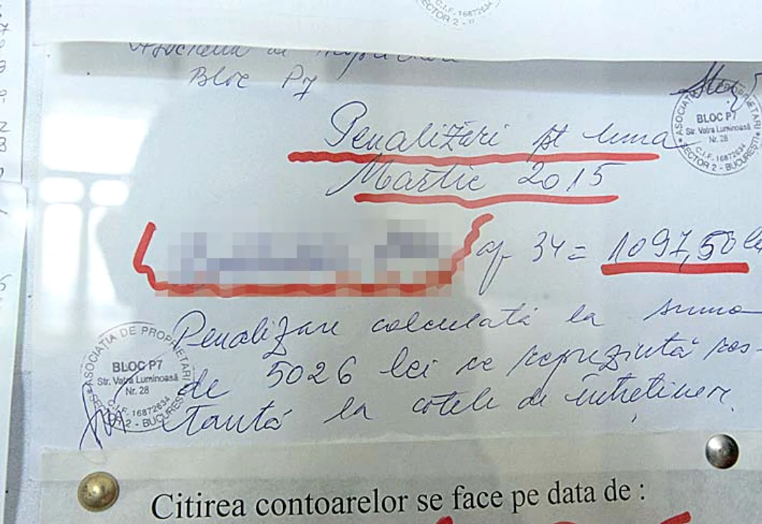 Apartamentul în care stă cu chirie familia lui Strunilă are datorii la întreţinere de 5.026 de lei și penalităţi de încă 1.100 de lei