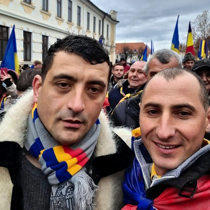 George Simion și consilierul AUR, Nicolae Milcă, ce a picat examenul de bac. Foto: Facebook