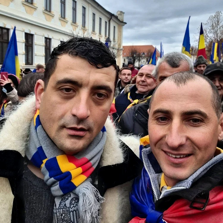 George Simion și consilierul AUR, Nicolae Milcă, ce a picat examenul de bac. Foto: Facebook
