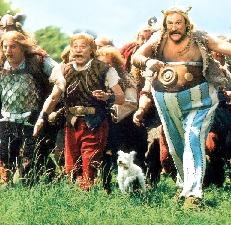 
    Precum legendarul Obelix din filmul inspirat din benzile  desenate, Depardieu este gata să plece la război pentru a-şi  apăra ţara adoptivă  