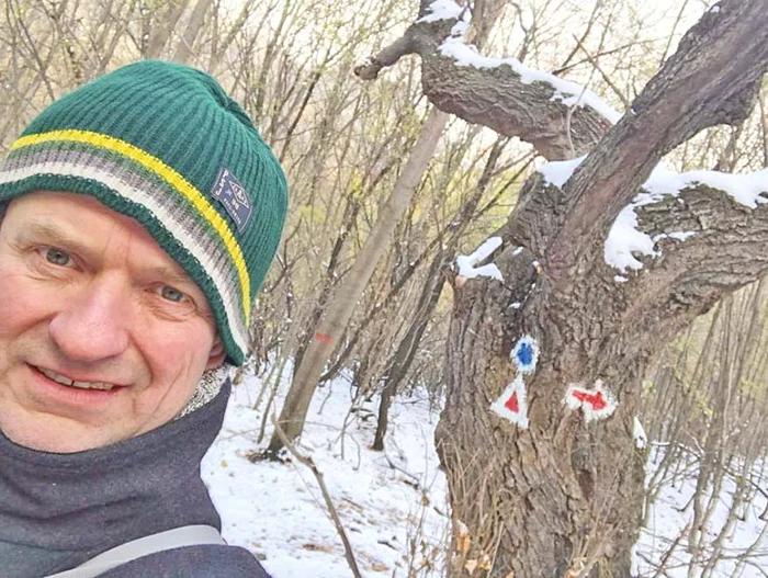 Franz Westerman, lângă copacul din Greci unde a fost descoperită pictura