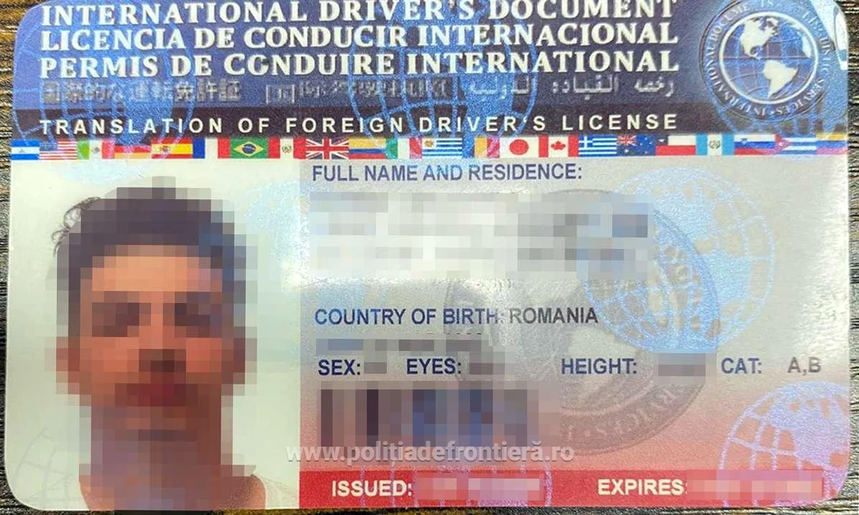 Un minor din Dolj a fost prins la volan cu un permis fals FOTO: Poliția de Frontieră
