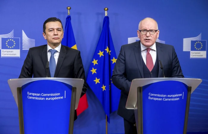 Sorin Grindeanu - Frans Timmermans - Comisia Europeană - Bruxelles - Belgia - 16 feb 2017 / FOTO EPA