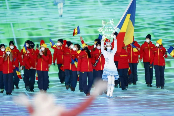 Delegaţia României la Ceremonia de deschidere a Jocurilor Olimpice de Iarnă de la Beijing | 4 februarie 2022 | Foto EPA EFE