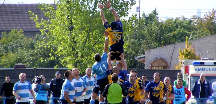 Rugbyştii timişoreni, la înălţime. FOTO: Vali Silaghi