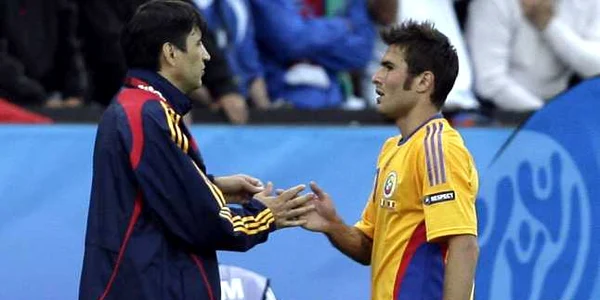 Mutu si Piturca in meciul Romania - Italia - iunie 2008 - FOTO Mediafax