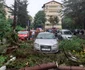 Maşini avariate de copaci şi crengi rupte de o vijelie în Râmnicu Vâlcea Foto ISU Vâlcea