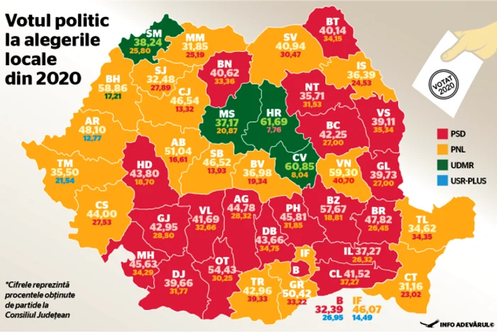 Harta politica Adevarul