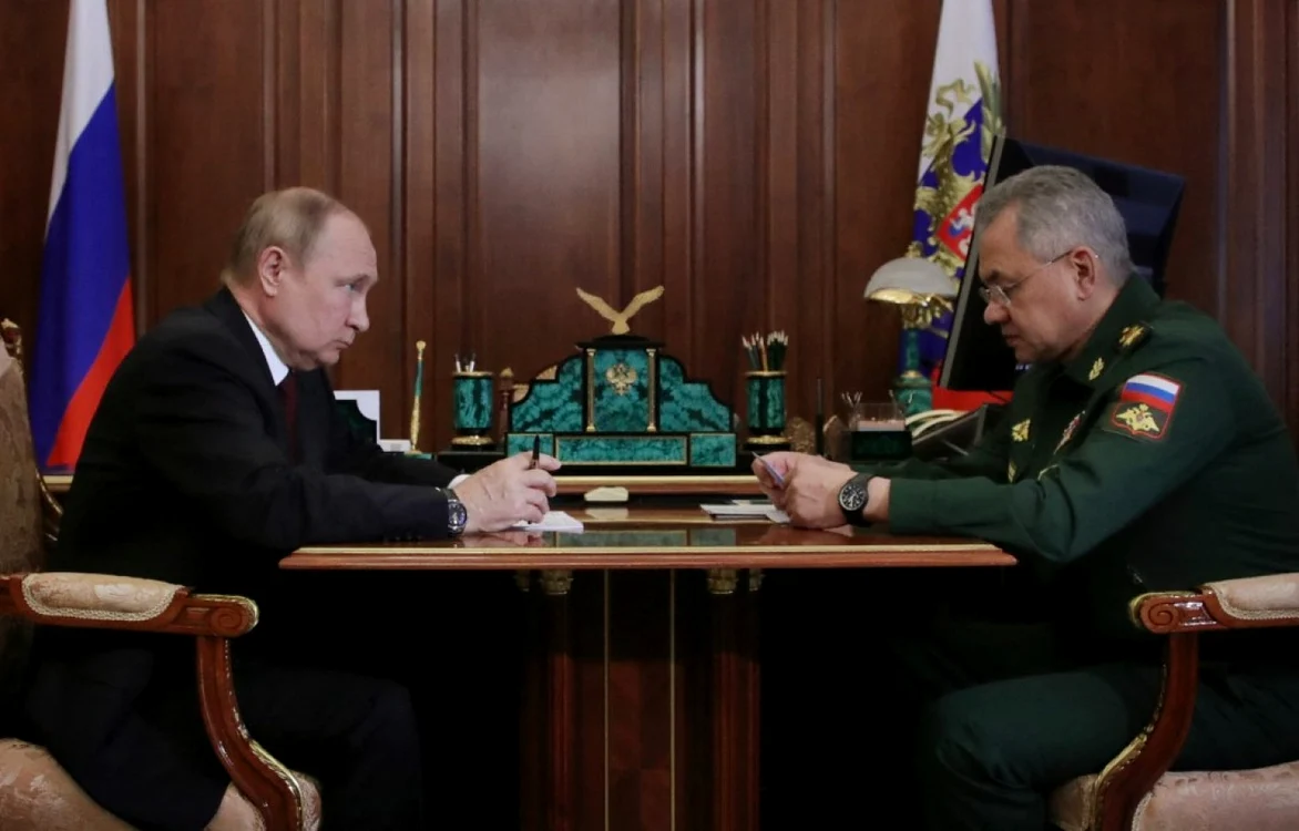 Vladimir Putin și Serghei Șoigu Foto AFP