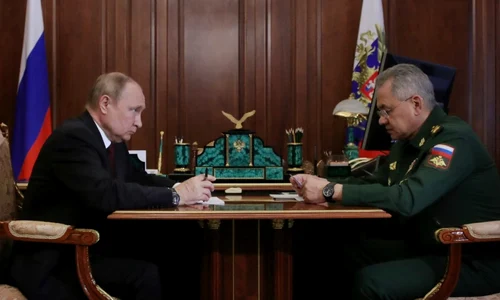 Vladimir Putin si Serghei Soigu FOTO AFP