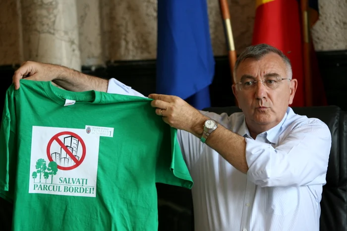 Andrei Chiliman a protestat în stradă pentru salvarea Parcului Bordei