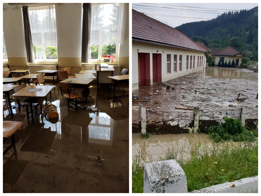 Şcoala de la Gura Roşiei a fost inundată