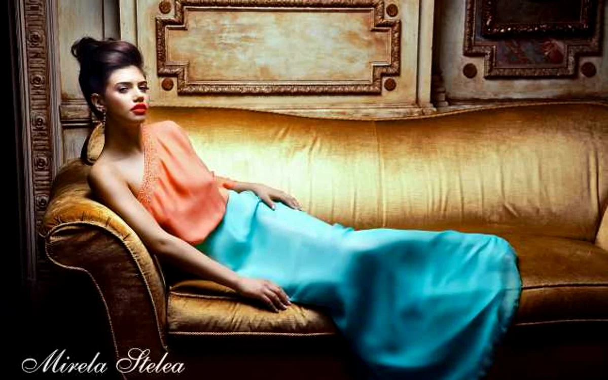 Nicoleta Vaculov a fost imaginea colecţiei Asmara, semnată Mirela Stelea FOTO Mirela Stelea