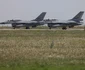Exercițiu demonstrativ de executare a unei misiuni de Poliție Aeriană cu aeronave F-16 Fighting Falcon ale Forțelor Aeriene Române, la baza Aeriană 86 Borcea, județul Ialomița. FOTO Inquam Photos / Octav Ganea