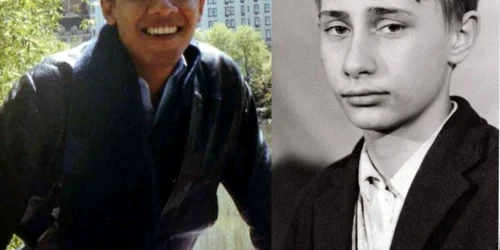 COLAJ Barack Obama si Vladimir Putin in tinerete 