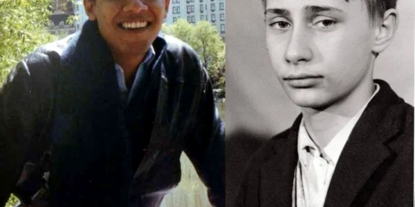 COLAJ Barack Obama si Vladimir Putin in tinerete 