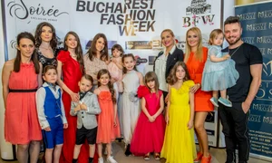 Adela Diaconu (dreapta), alături de copiii vedetelor din prezentarea de modă jpeg
