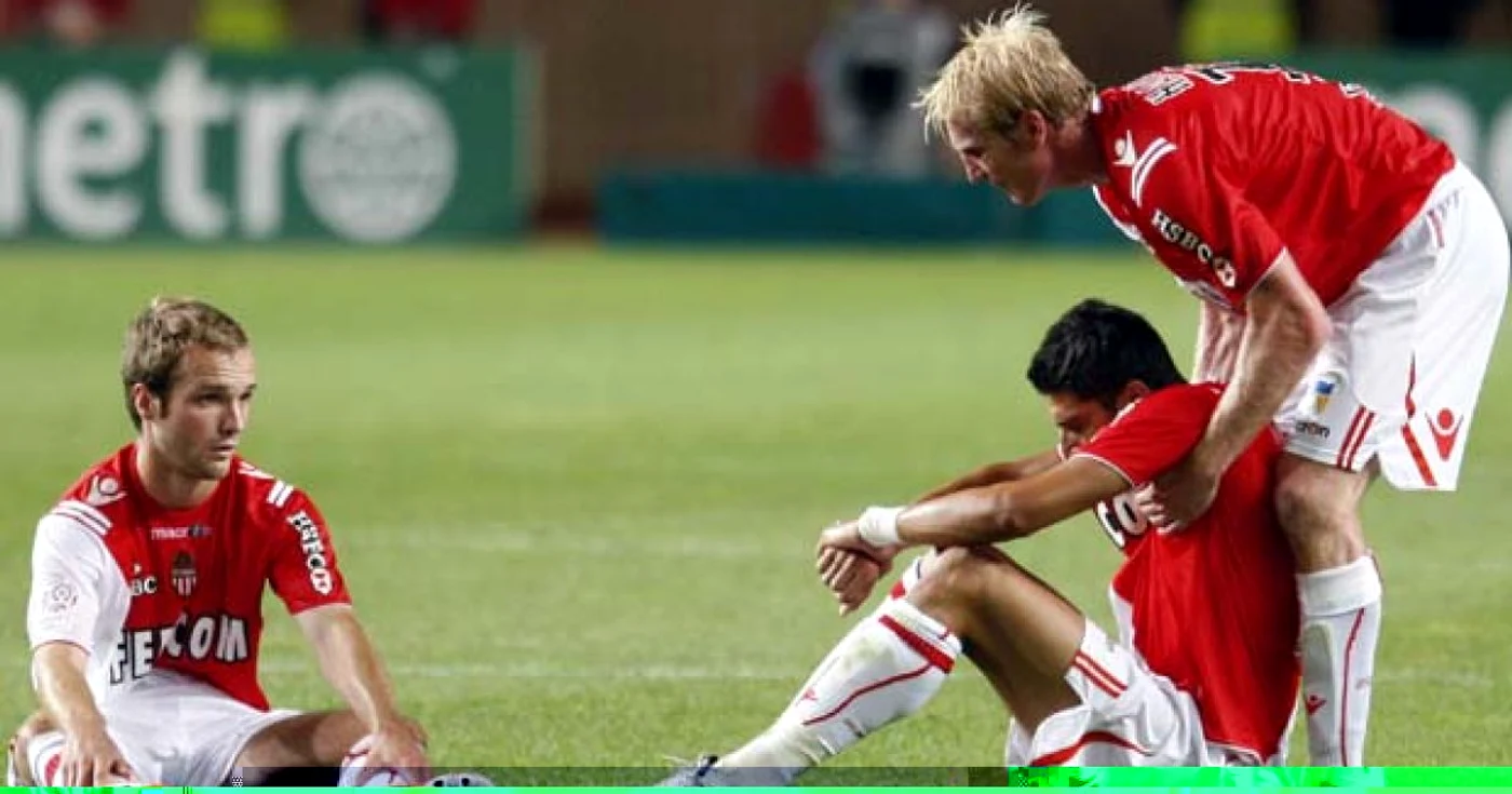 Daniel Niculae şi Hansson, după meciul cu Lyon, care a consfinţit retrogradarea lui AS Monaco