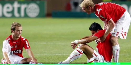 Daniel Niculae şi Hansson, după meciul cu Lyon, care a consfinţit retrogradarea lui AS Monaco