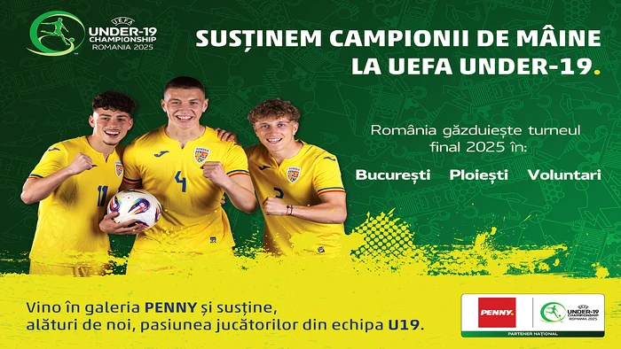 PENNY alături de Naționala U19 la turneul european găzduit de România