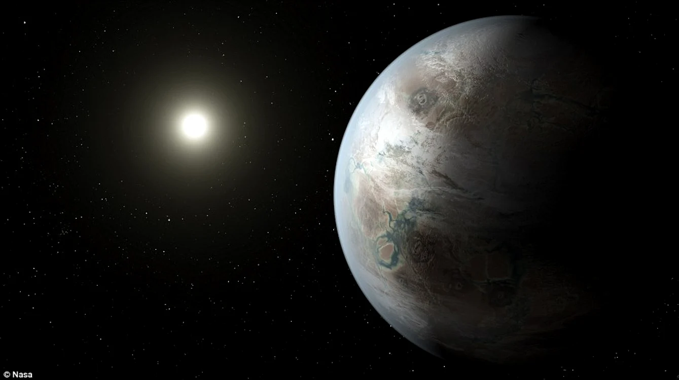 
    Kepler-452b își completează orbita în 385 de zile, aflându-se  la o distanță față de steaua sa, asemănătoare cu cea a Terrei față de Soare (Foto: NASA)  